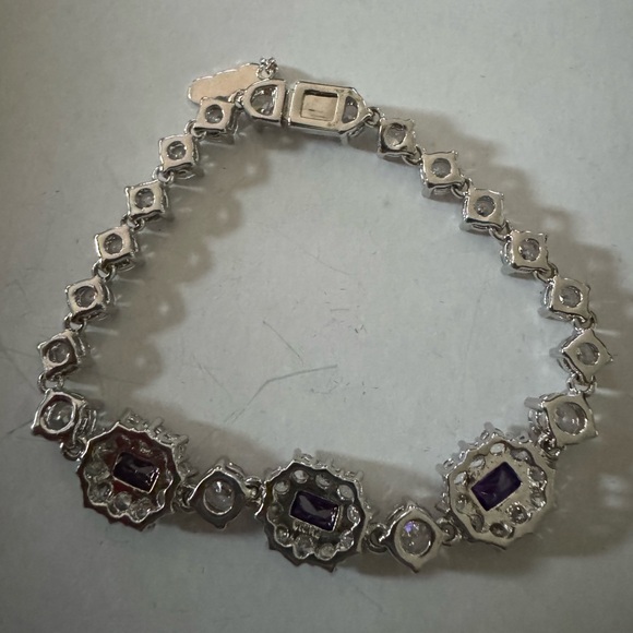 JACKIE KENNEDY SILVER BRACELET JBK TANZANITE & SILVER BRACELET BY CAMROSE KROSS - Picture 2 of 5